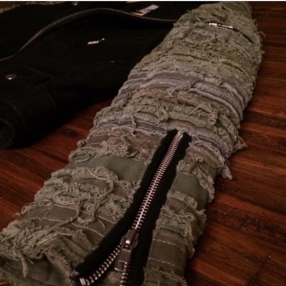 UNIF Dolls Kill Army Zombie motorcycle jacket - Picture 5 of 5